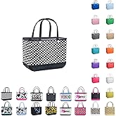 WREAGD EVA Beach Tote Bag - Waterproof Washable Tip Proof Durable Open Tote Bag for the Beach Boat Pool Sports