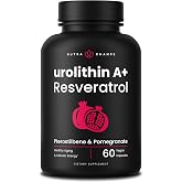 Urolithin A+ | Advanced Mitochondrial Supplement with Resveratrol, Pterostilbene &amp; Pomegranate | Cellular Energy, Vitality &amp; Longevity | Mitochondrial Support Formula &ndash; Vegan, Non-GMO &ndash; 60 Capsules