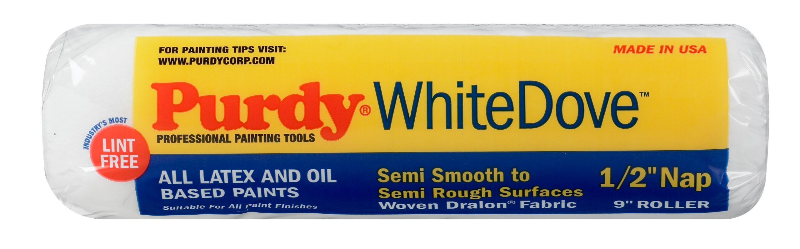 Purdy 144670093 White Dove High Density Woven 1/2" Nap Cover, Multicolor, 1 Count (Pack of 1)