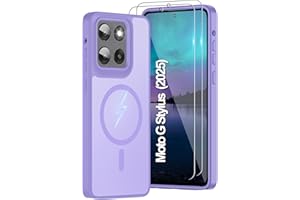 For Motorola Moto G Stylus 2025 Case Magnetic,Translucent Matte Compatible with Magsafe [Military-Grade Protection] with Scre