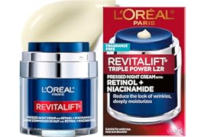 L’Oréal Paris Retinol Pressed Night Cream with Niacinamide, Reduces the Look of Wrinkles & Hydrates Skin, Revitalift Triple P