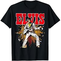 Amazon.com: Sun Records Elvis Presley Mens White Short Sleeve T