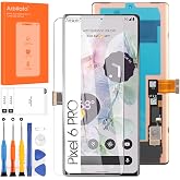 Screen for Google Pixel 6 Pro Screen Replacement for Pixel 6 Pro LCD Screen G8VOU,GLUOG Touch Display Digitizer Assembly Repair Parts（Black with Fingerprint Function）