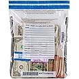 BankSupplies Ultima Blue Tamper-Evident Clear Deposit Bags 9W x 12H Pack of 100 with Advanced Security Detection Features