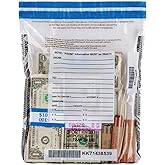 BankSupplies Ultima Blue Tamper-Evident Clear Deposit Bags 9W x 12H Pack of 100 with Advanced Security Detection Features