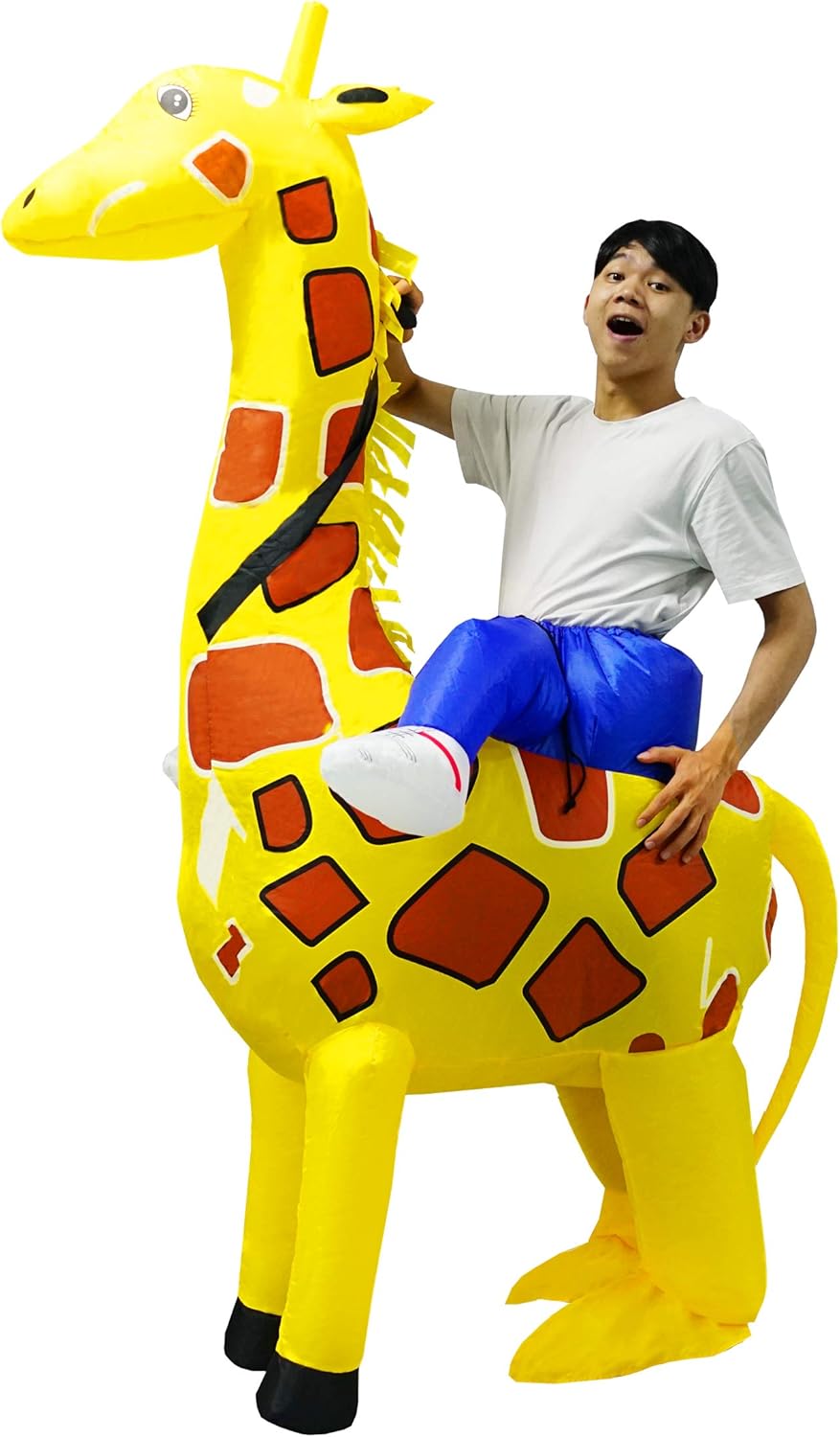 Inflatable Giraffe Costume Ride on Giraffe Suit Adult Fancy