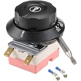 uxcell NC 250V 16A 110C Temperature Control Switch Capillary Thermostat | for Oven Refrigerator Heater, 0.7m, with 2 Screws 2 Crimp Terminals