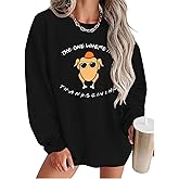DUTUT Thanksgiving Sweatshirt Women Oversized Shirts: Funny Turkey Graphic Shirt Thanksgiving Party Pullover with Pockets