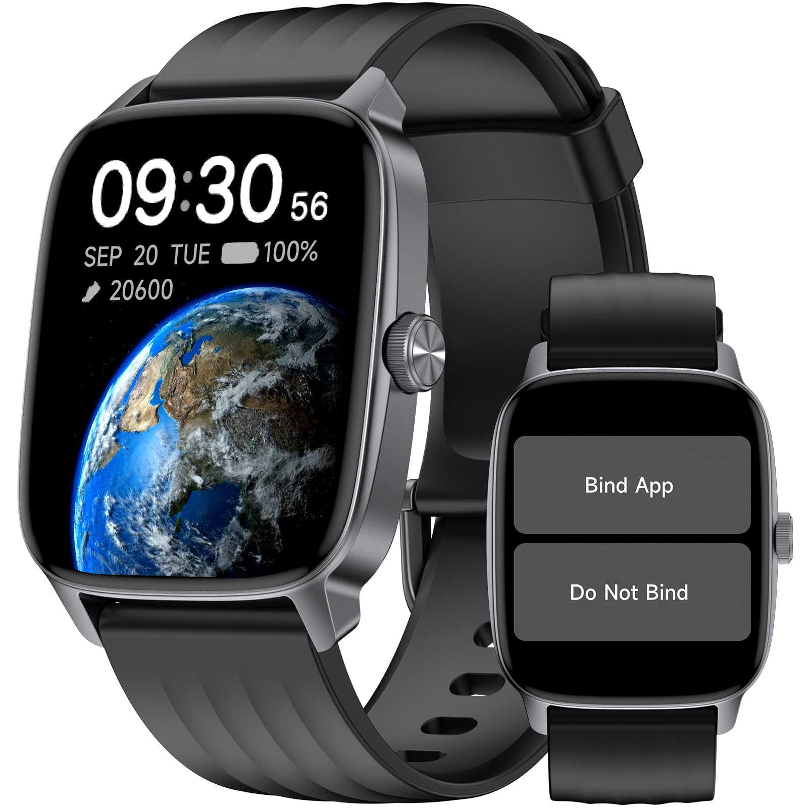 Pedometer Watch No APP/Phone Required, Waterproof Fitness Tracker Watch with Heart Rate Monitor, Large Screen with Pedometer, Sleep Tracking, Calories & Step Counter, Smart Watches for Women Men