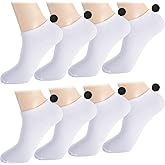 Vicenpal 8 Pairs Women Pom Pom Socks Ankle with Balls on the Back Cosplay Seamless Socks