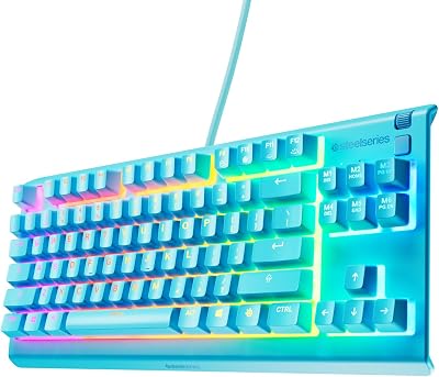 SteelSeries Apex 3 TKL Gaming Keyboard Silent 8-Zone RGB IP32 Aqua