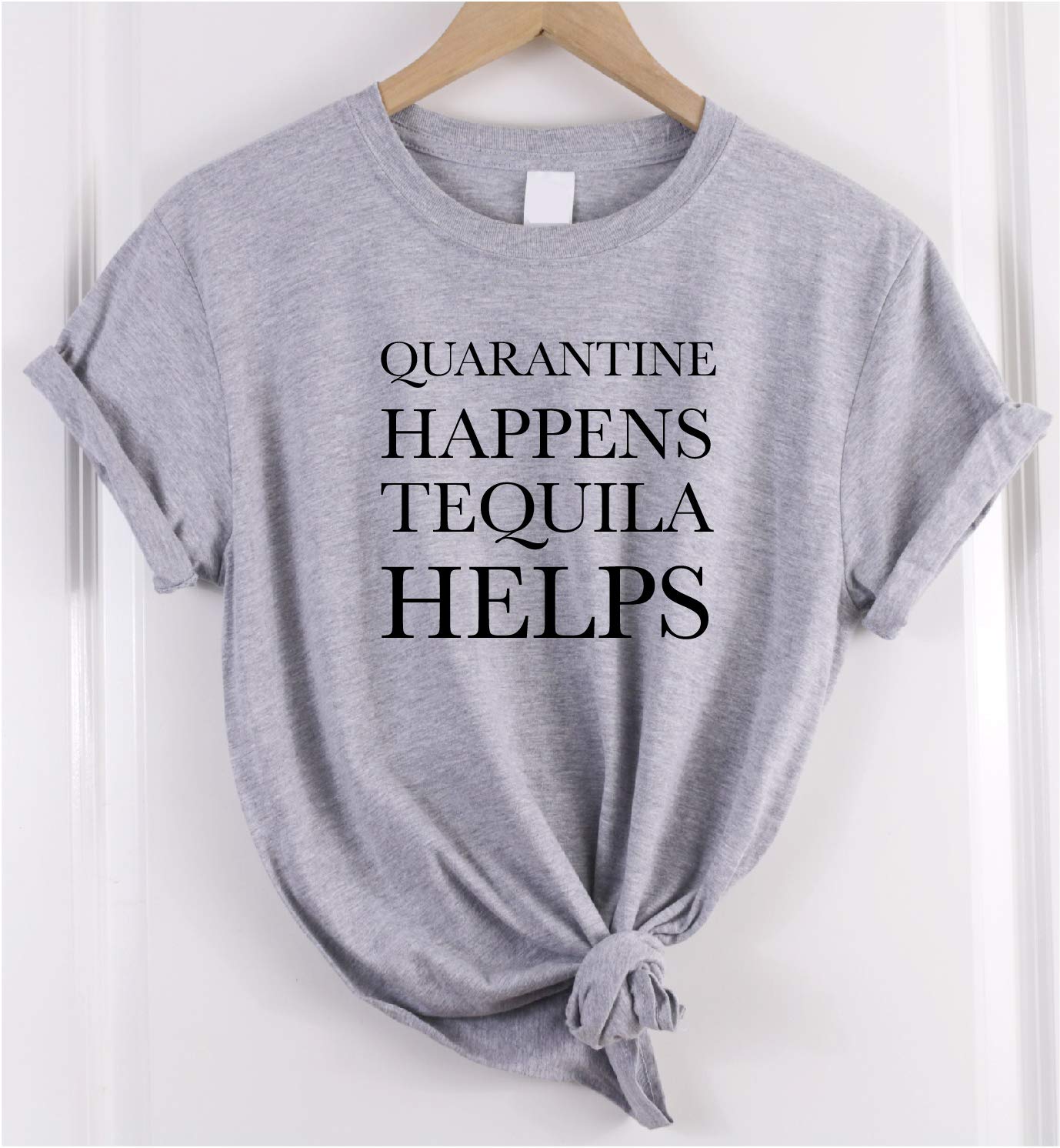 Amazon Com Quarantine T Shirt Tequila Quotes Women S Funny Christmas Shirt Handmade