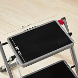 SONGMICS 2 Step Folding Ladder 150 kg Steel Grey Black view 4