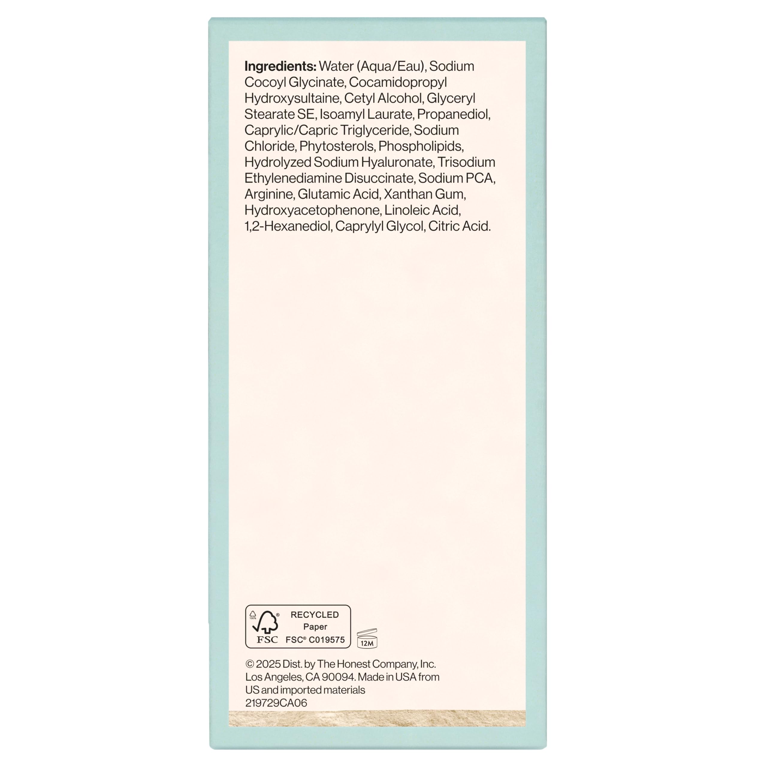 Honest Beauty Sensitive Skin Calming Cream Cleanser | Gently Cleanses, Hydrates, + Calms Skin | Hypoallergenic, Fragrance Free, Vegan | 4 fl oz