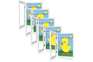 GULETHUN [5-Pack] Kids Art Frames, 8.5x11 Front Opening Kids Artwork Frames Changeable, White Artwork Display Storage Frame for Wall, Holds 50 Pcs, for 3D Picture, Crafts, Children Drawing, Hanging Art,