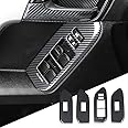 RONGSEN for Toyota Land Cruiser Prado 150 2010-2023 2020 2021 2022 Interior Door Button Control Panel Decorative Modification Accessories (fiber pattern)