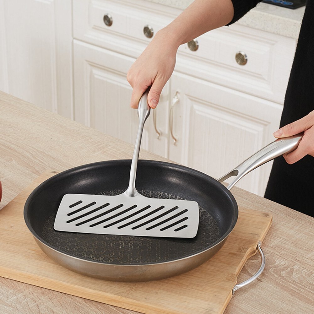 MyLifeUNIT Stainless Steel Barbeque Spatulas Flat Top Grill Spatula with Long Handle Grilling