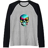 Sugar Skull Raglan Baseball Tee