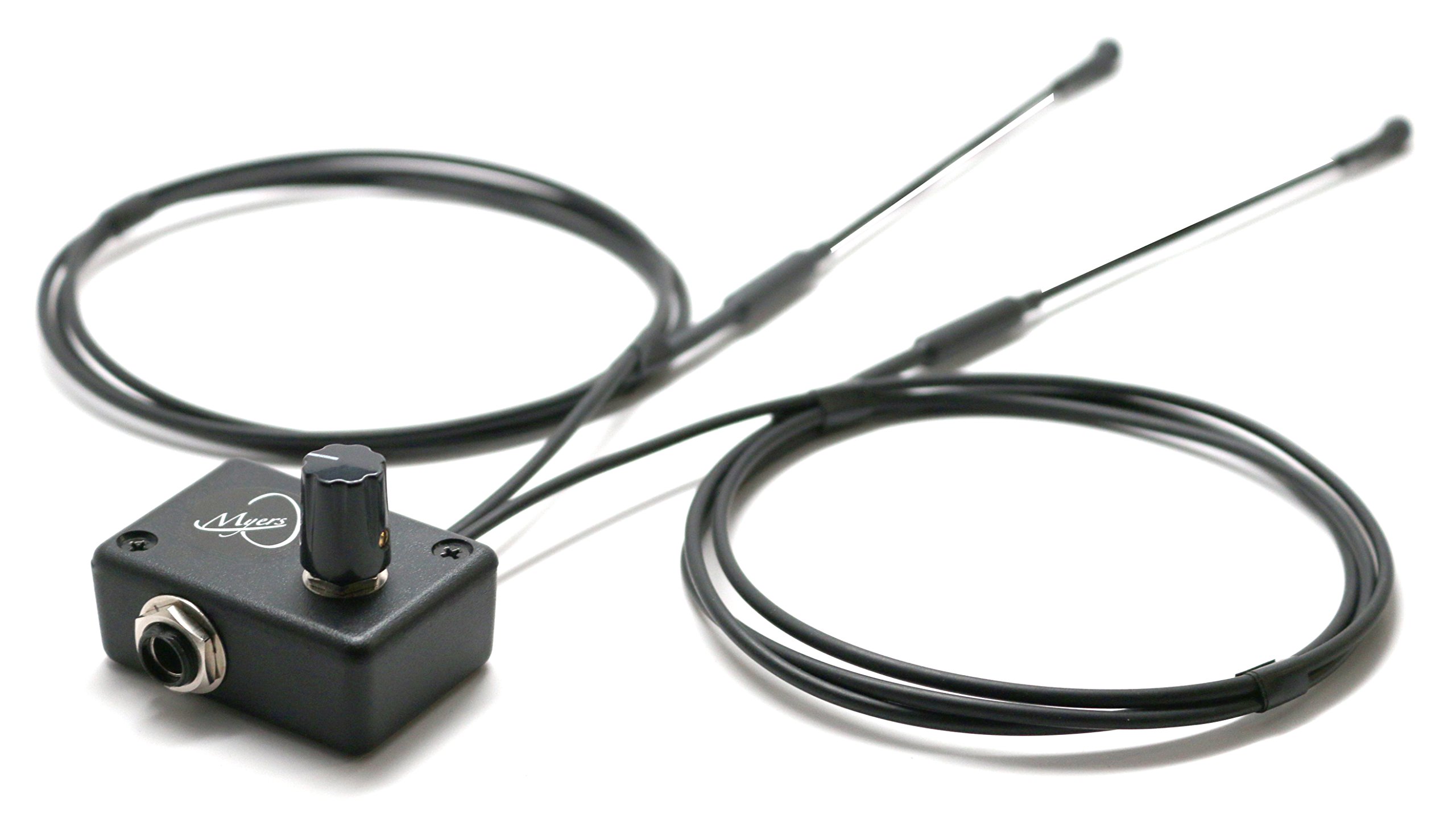 The Feather-2 Diatonic Button Accordion Pickup a Bass and Treble Microphone System with Two Flexible Micro Goosenecks by Myers Pickups