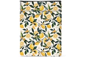 JEILINK Book Sleeve Books Protector Books Pouch Book Lovers Gifts Bookish Gifts Waterproof Cover with Zipper for Lemon Printed Gift Bag for Women Librarian Girl Reader Friendship Christmas