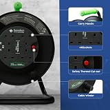 Desiretech 4 Socket Extension Lead 25m Heavy Duty 13A Cable Reel view 7
