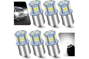 JEFLYM 1156 1141 1073 LED Rv Bulb,7506 1003 P21W Non-Polarity RV Interior Bulb, 12VDC LED White Lights for Camper Trailer Boat Car Backup Lights Pack of 6