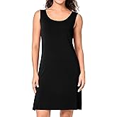 BAMBOO COOL Women’s Sleeveless Nightgown Soft Lightweight Nightshirts Sleep Dress Wide Strap Summer Sleepshirt