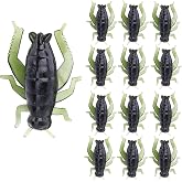 Fishing Soft Lures, 50 pcs Plastic Artificial Cricket Baits Fake Insect Worm Lure for Catfish Minnows Trout Bass Outdoor Fishing Bait