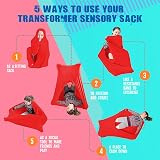 SZSMART Sensory Body Sock for Kids 56x28 Full-Body Wrap Red L/140-160cm view 3