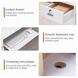 LSZMXI Modern Reception Desk with Drawer & Open