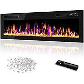 Vitesse 72 inch Ultra-Thin Electric Fireplace in-Wall Recessed and Wall Mounted Fireplace Heater,Linear Fireplace with Multic