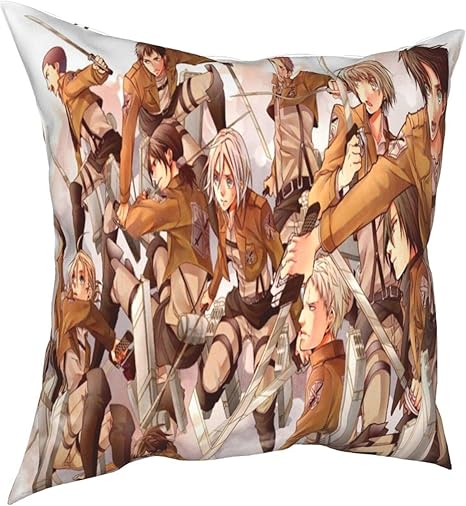 Amazon Co Jp 進撃の巨人クッションカバー 枕カバー ソファー装飾 インテリア 車用 プレゼント 座布団カバー 抱き枕 部屋 クッションカバー 可愛い ソファ背当12 X12 ホーム キッチン