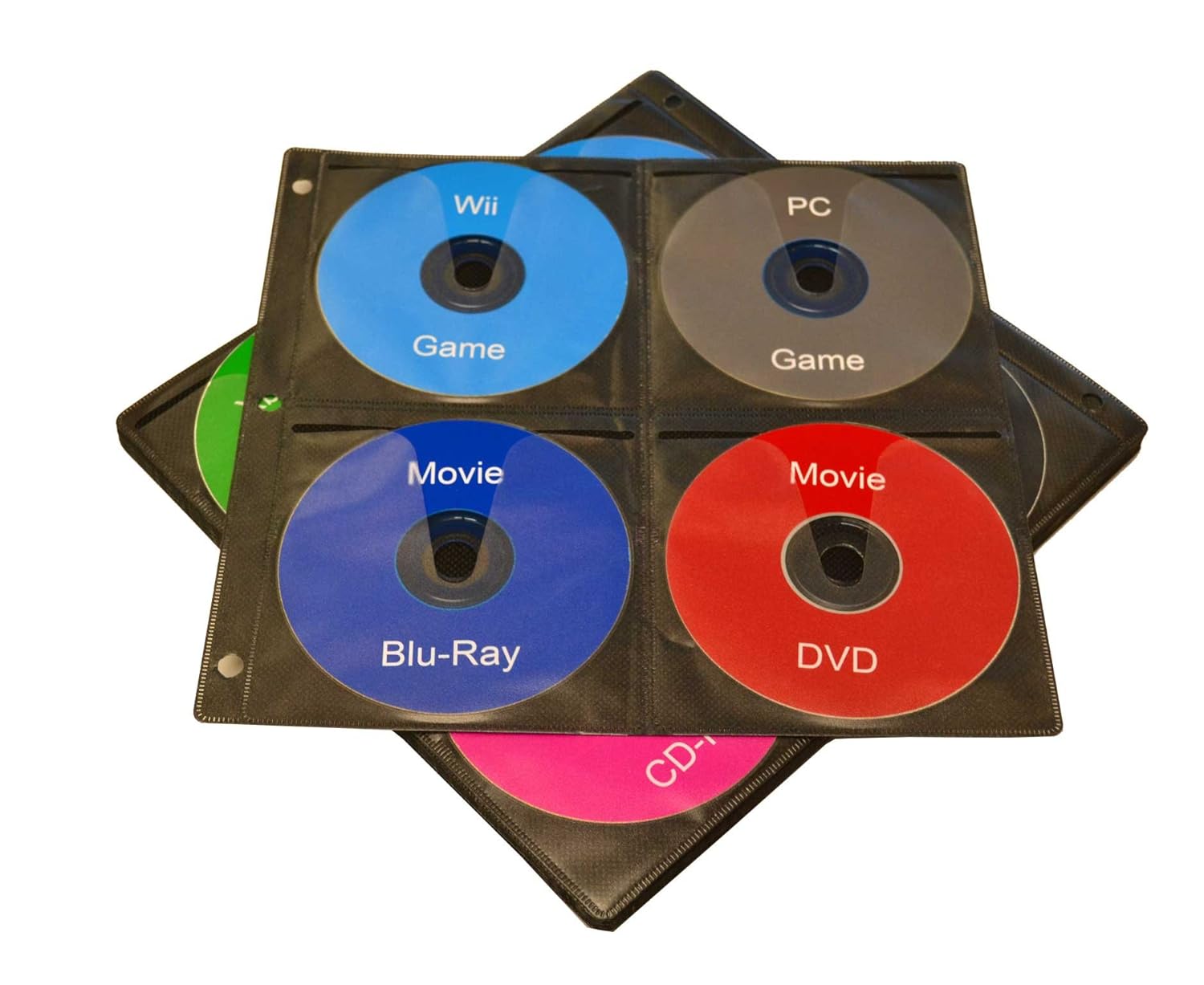 20 CD Binder Refill Pages 8 Discs/Page Video Games