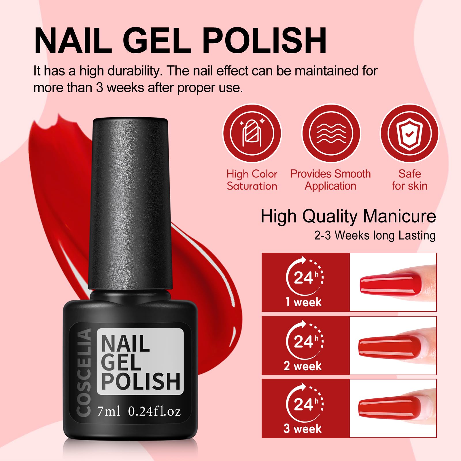 COSCELIA 53pcs Gel Nail Polish Kit with U V light and Drill Starter Kit 35 Colors Gel Nail Polish with 5pcs Top Base Coat Nail Art All Seasons Professional Gel Manicure Kit DIY at Home Gifts for Women - Image 5