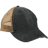 Adams Distressed Ollie Cap OS NAVY/ BURG/ TAN