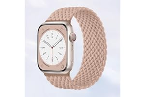 Braided Solo Loop Compatible with Apple Watch 38mm 40mm 41mm 42mm 44mm 45mm 46mm Ultra/2 49mm Men/Women,Stretchy Nylon Sport 