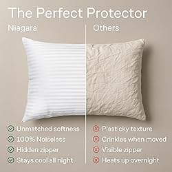 Set of 4 Pillow Protectors with Zipper Standard