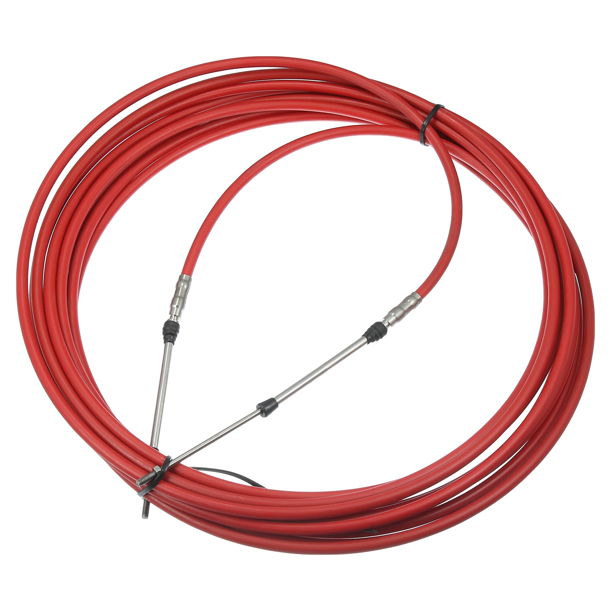 Motoforti 1pcs 36ft 433 Inch Throttle Shift Remote Control Box Cable Red