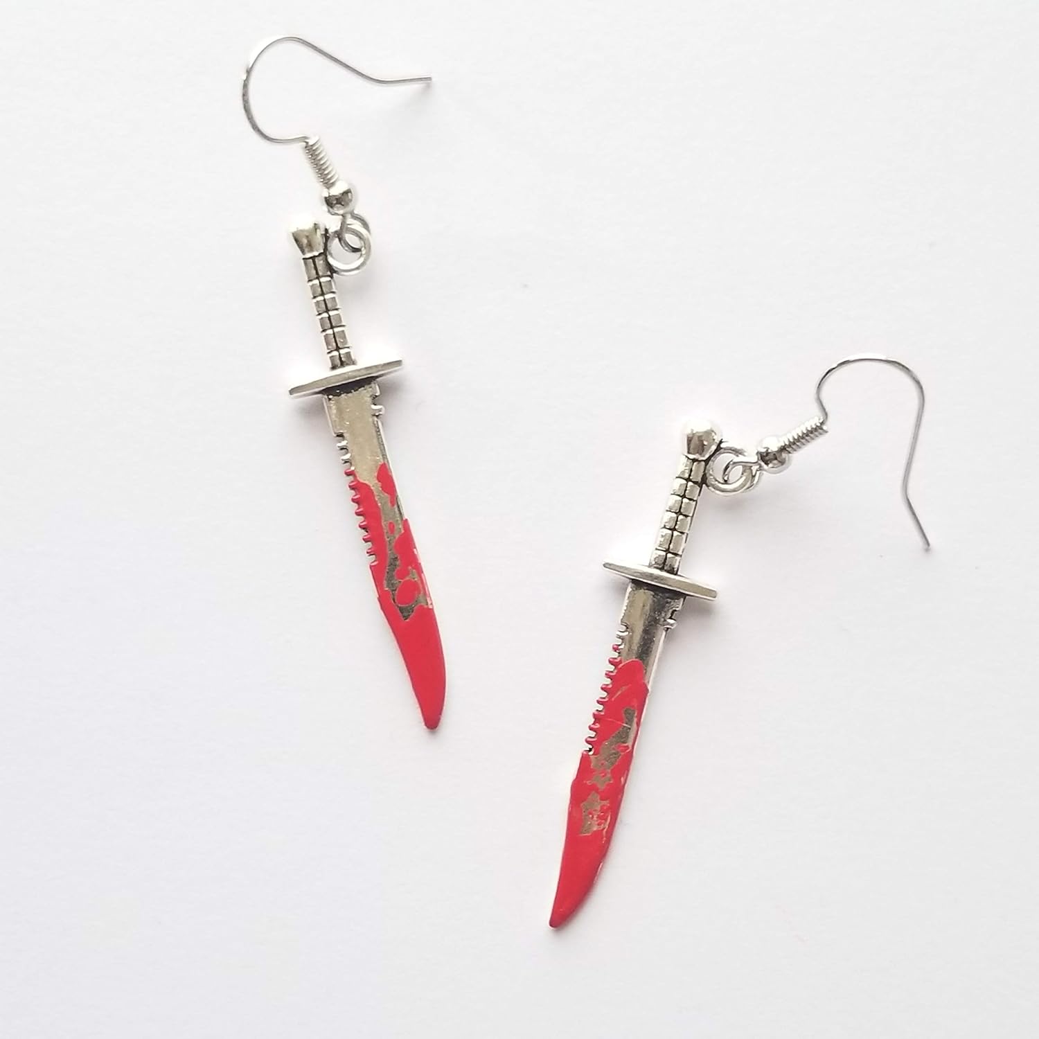 Bloody Knife Earrings Handmade