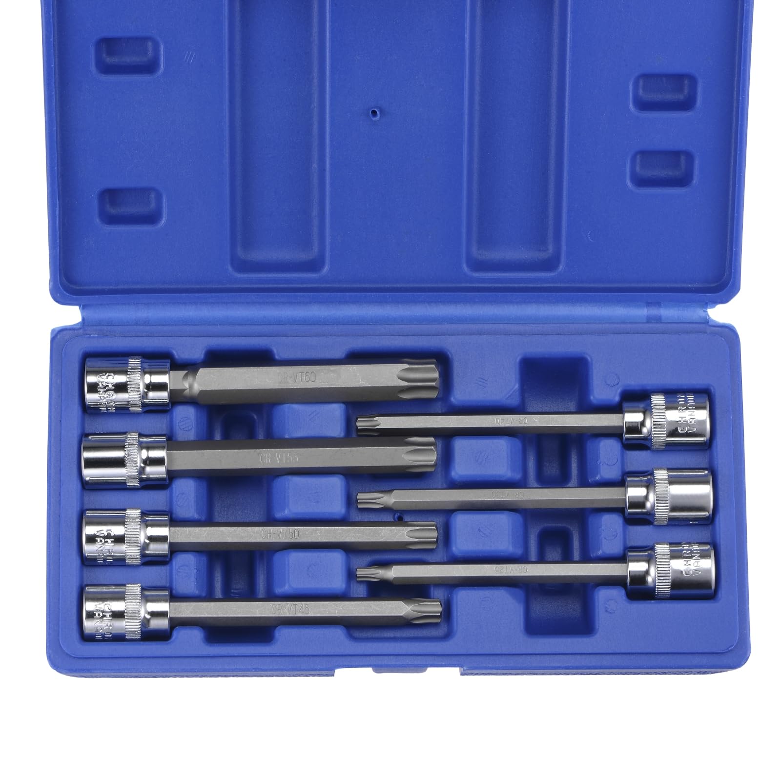 CoCud Torx Bit Socket Set, T25 T30 T40 T45 T50 T55 T60 3/8" Drive, CR-V Socket S2 Steel Bit - (Applications: for Fastener Application), 7-Pieces