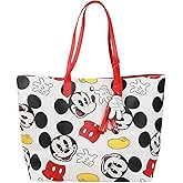 Disney Mickey Mouse Face Shoes & Shorts All-Over Print White 20" Tote Bag