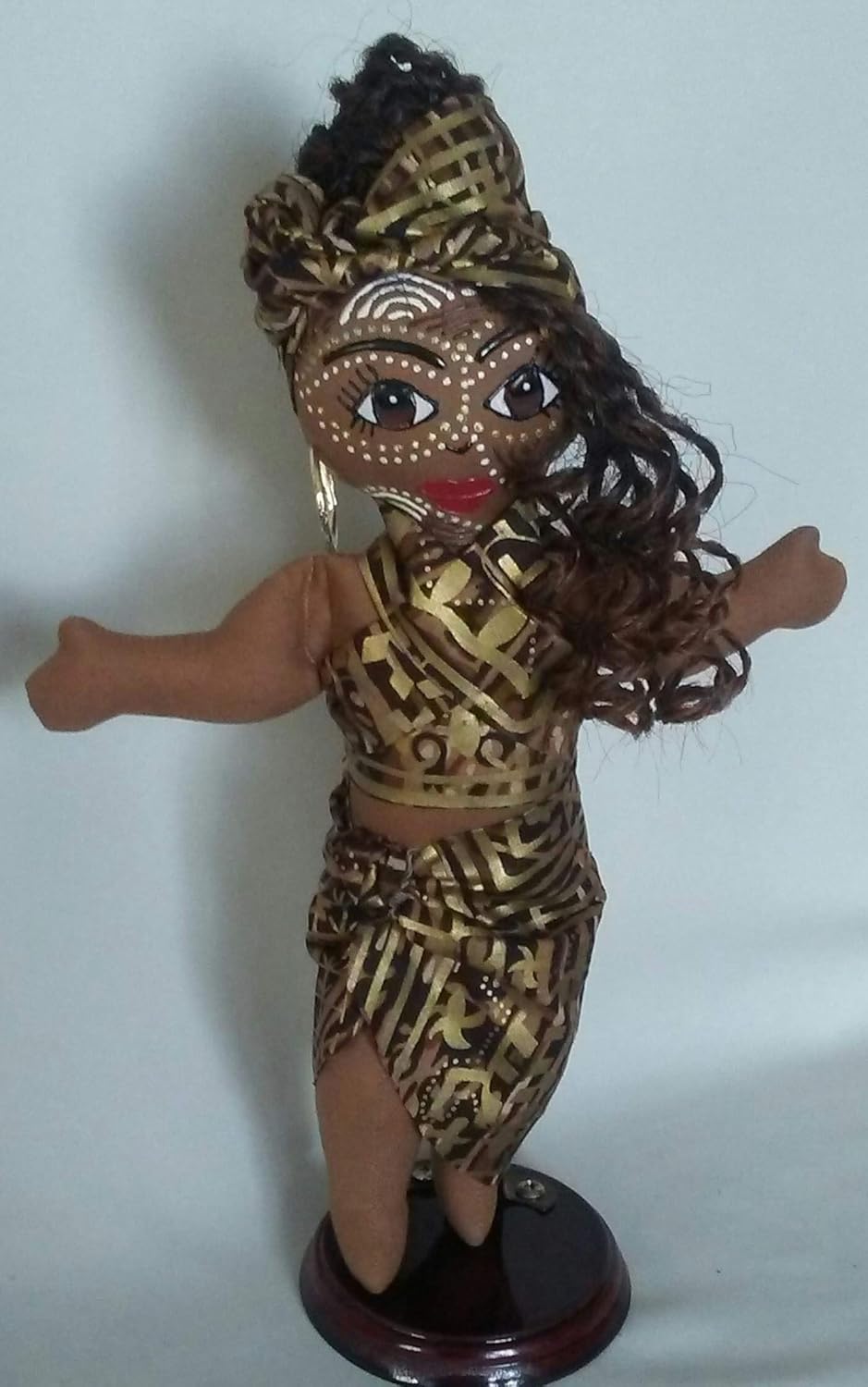 Amazon Com Handcrafted Hand Painted 11 Inch Doll Black Doll