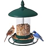 Bird Feeder for Outdoors - 360° Feeding Perch. Green