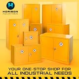 Horison Industries COSHH Cabinet Yellow Fireproof Flammable Storage view 7