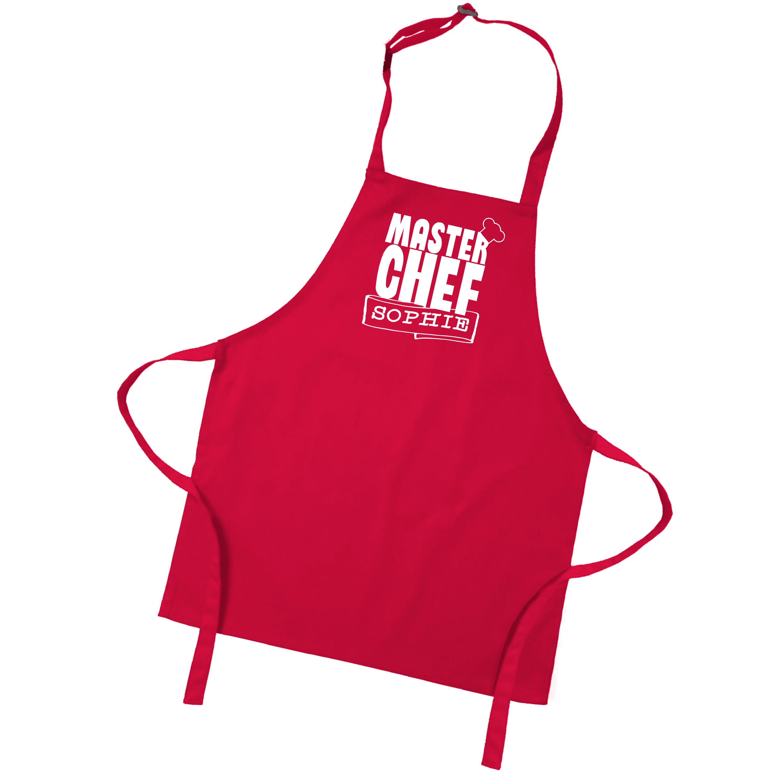 Master Chef Design Kids Childrens Apron Fun Personalised