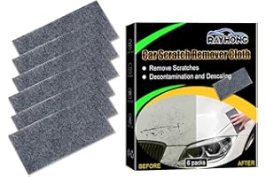 BAVOKON 6 pcs Nano Car Scratch Magic Cloth Repair Paint Scratches Metal Polishing Cloth Scratch Remove,Nano Sparkle Cloth for Car Scratches,Restore Shiny Car Paint,Remove Stubborn Residues and Minor Scratches