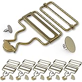 Ceydoew 6 Sets Durable Metal Overall Buckles Replacement, Overall Clasp Replacement