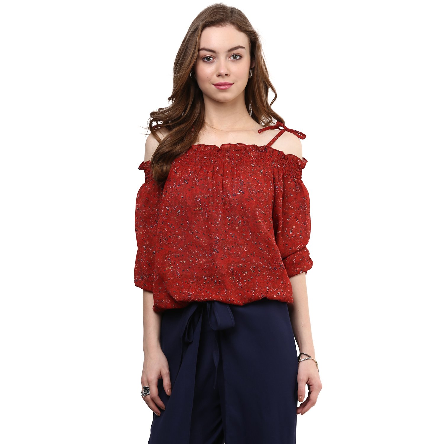 off the shoulder blouson top