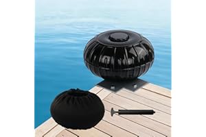 Dock Bumpers Wheel, Dock Corner Bumper Wheel for Docking Pontoon Boat, 12'' Inflatable Dock Fender Wheels,Can Roll Smoothly, 