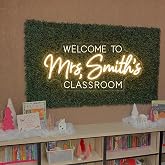 Teacher Name Neon Sign for Classroom, Personalized Welcome to Teacher's ...